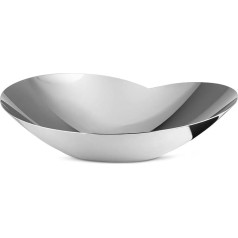 Alessi Salad Serving Bowl in 18/10 Stainless Steel Mirror Polished, Silver, 22 x 22 x 21 cm