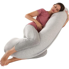 Wndy's Dream L-Shaped Support Pillow | Pregnancy Pillow with Premium Cotton Filling for Sports Recovery, Back, Neck and Leg Pain Relief, with Machine Washable Pillow Case