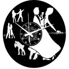 Vinyl Wall Clock Vintage Handmade Vinyl Record Design Dancer Dance Ballroom Dance