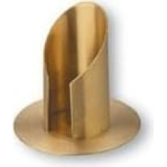 Candle holder, brass, matt brushed, 4 cm