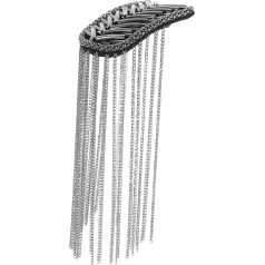 HAPINARY Handgefertigte Perlen -schulterstempel Strass-schulterkette Kleidung Liefert Kleidungszubehör Verzierungen Für Das Handwerk Pin Für Kostüm Schulterklappen Mit Quaste Silber Flanell