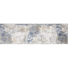 KANTO Rug Modern Runner Colour Gradient Living Room Bedroom Short Pile (80 x 300 cm, 512 Blue)