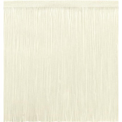 20cm Chain Fringe Trim (Style # CF08) Off White Ivory #OW (White Ivory, Cream Ivory, Off White) 4.5m Value Pack
