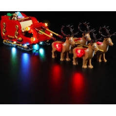 LocoLee Light Set Compatible with Lego 40499 Santa's Sleigh, Only Lights Set - No Model, Light Lighting Set Compatible with Lego Santa's Sleigh 40499