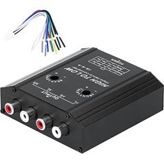 High to Low Audio Converter, 12V 4-Channel Audio Impedance Converter, High to Low RCA Line, Car Radio, Speaker, Frequency Filter