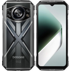 DOOGEE S Cyber Pro Outdoor Smartphone without Contract, 6.6 Inch FHD+ 120Hz, 50MP + 20MP Camera, 32GB RAM + 512GB ROM, 10800mAh Battery, 4G Outdoor Mobile Phone, Android 14, Face Detection