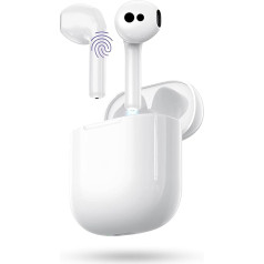 YHFvesv Wireless Bluetooth Headphones, Bluetooth 5.3 In-Ear Noise Cancelling Headphones HD Mic 46H Stereo Touch Control Wireless Headphones IP7 Waterproof for iPhone/iOS/Android