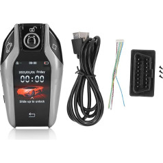 Ymiko Universal TK800+ LCD Touchscreen Smart Key, Remote Keyless Entry for All Start Stop Engine Buttons (Silver)