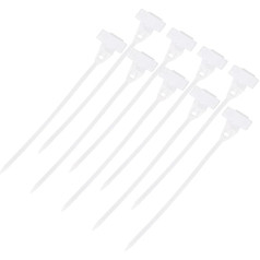 QUARKZMAN Pack of 50 Marker Cable Ties, 7 Inch Self-Locking Labels Cable Ties, Wire Tags Cable Ties for Indoor and Outdoor Use, 3/16 Inch, White