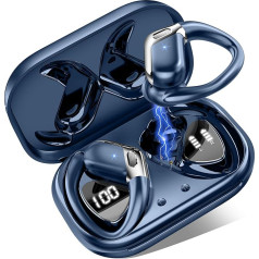 Bluetooth Sports Headphones, Wireless Bluetooth 5.4 Headphones with 4 ENC Noise Cancelling Mic, In-Ear Headphones with HiFi Stereo, 50 Hours Playtime Wireless Earbuds, IP7 Waterproof, Dual LED Display