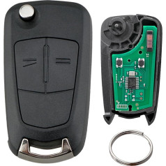 2 Button Flip Key Remote Control for Vauxhall Corsa D Meriva B (433 MHz PCF7941 Chip) (Delphi System)