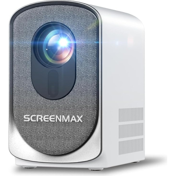 SCREENMAX C7 Mini Projector WiFi Bluetooth, 1080P Supports Video Projector Electronic Focus Keystone Correction, Mobile Phone Projector Home Cinema Compatible with iPhone/Android/Laptop/TV Stick