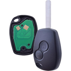 ANGOFIZ Schlüsselrohling ID46, elektronisch, programmierbar, 2 Tasten, kompatibel mit Renault Clio 3, Master 3, Kangoo 2, Twingo 2, Wind, Trafic 2, Modus Klinge VA2, Fernbedienung getestet