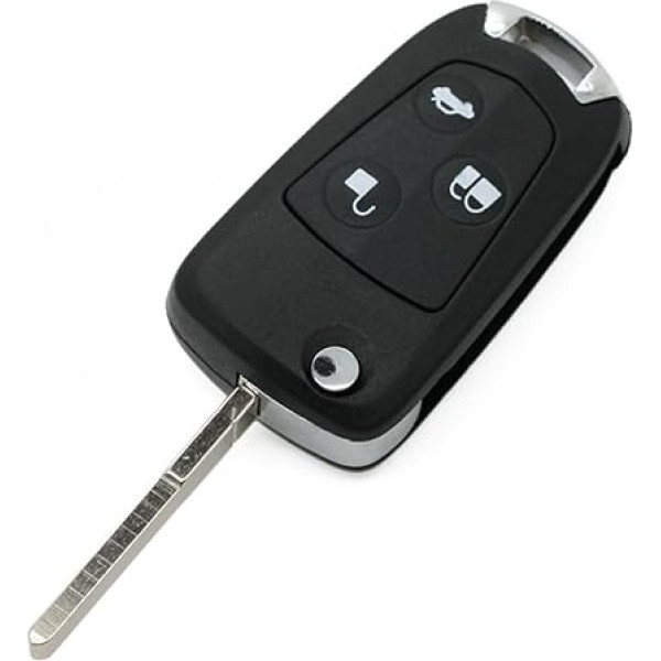 BROVACS Modified Upgraded Flip Key Shell Case Compatible with Ford 3 Buttons Keyless Input Remote Control White SS725B