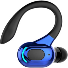 Hands-free Headset, Bluetooth Earphones with Microphone Wireless Hanging Bluetooth Headset with Mic Over Ear Earbuds with Ear Hooks Sports Headphones Single Ear Fitness Headphones