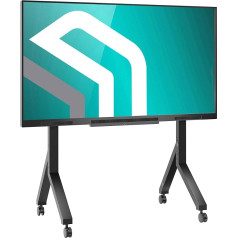 ONKRON TV Stand Rollable for 70-110 Inch TVs, Maximum Load up to 125 kg, TV Stand Height Adjustable, TV Trolley Max VESA 1000 x 800, TV Stand with Wheels and Shelf Black TS2081-B