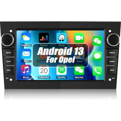 CAMECHO Android 13 Car Radio for Opel Corsa d/Astra h/Zafira b/Meriva/Vivaro Radio with Sat Nav, 7 Inch Screen Touch Display Car Radio with Bluetooth RDS FM Navigation GPS WiFi USB SWC (Black)