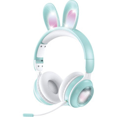 Wireless Children's Bluetooth Foldable Headphones with Microphone Kids Earphones Girls Children Over Ear Noise Cancelling Headphones Wireless Computer Headset with Microphone for iPad Tablet Laptop PC