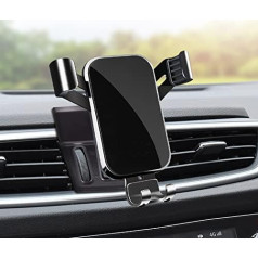 LSXEL Mobile Phone Holder for Nissan Qashqai J11 (2017-2022) and Xtrail T32 (2014-2021) with 4-6.5 inch Smartphones Black Dashboard 69 Grams Plastic and Aluminum