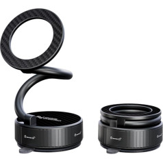 Handyhalterung Auto Saugnapf - 360°Drehbar Zusammenklappbar Tragbar Magnetisch Handy Halter für iPhone16/15/14/13 an Windschutzscheibe/Armaturenbrett/Spiegel befestigt