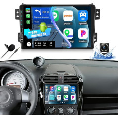 CAMECHO 2+64G Andeoid 13 Wireless Carplay Car Radio for Suzuki Splash Ritz/Opel Agila 2004-2014 with Rear View Camera, 9 Inch Touchscreen Bluetooth Radio with Android Car GPS Navigation WiFi FM + SWC