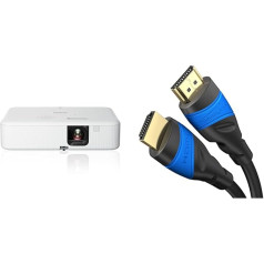 Epson CO-FH02 3LCD Projector & KabelDirekt - 4K HDMI Cable - 5m - 4K@60Hz