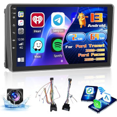 Inefala Radio for Ford Transit 2009-2016/Ford Focus 2005-2008 Android 15 2+64G with Wireless CarPlay Android Car, 9 Inch Screen with EQ 26UI FM RDS GPS Bluetooth WiFi SWC AHD Rear View Camera