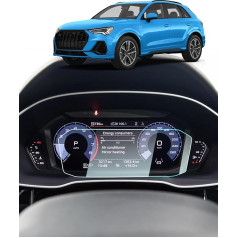 BIXUAN 10.25 Inch MMI Navigation Screen Protector Compatible with Audi Q3 F3 Virtual Cockpit 2019 2020-2024 Screen Protector Transparent 9H Tempered Glass Scratch-Resistant GPS Navigation Film [No