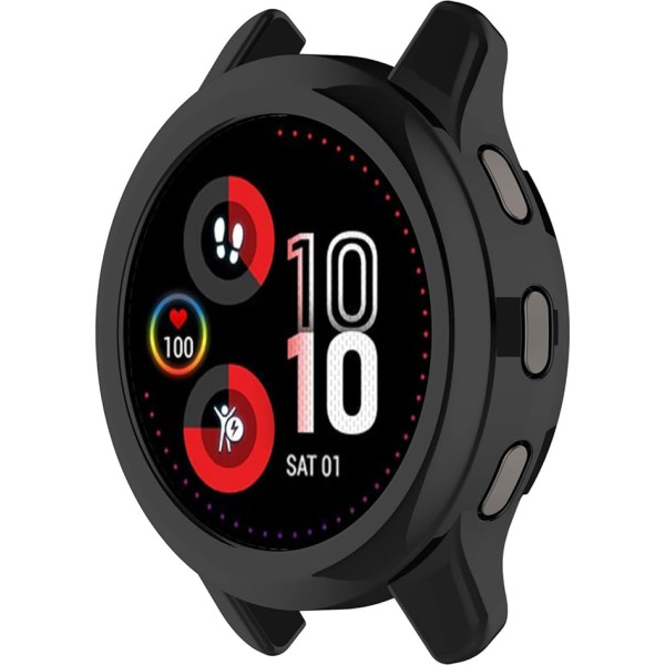 LOKEKE Compatible with Garmin Venu 2 Plus Case, TPU Protective Case for Garmin Venu 2 Plus (TPU Black)