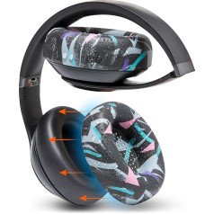 WC SweatZ Studio Pro - Patented Protective Silicone Ear Pad Covers for Beats Studio Pro by Wicked Cushions | Sweatproof and Easily Washable | 90's Black