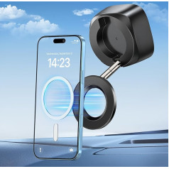 BKXCHA Mobile Phone Holder Car Magnet for MagSafe [Super Electric Suction Cup] Mobile Phone Holder Car Electric Vacuum Magnetic, Foldable Holder for Dashboard with Suction Cup for iPhone 16/15/14/13