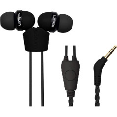 Wraps Talk (with Mic) Wristband Bracelet In-Ear Headphones (High Comfort with Locking) - Coal