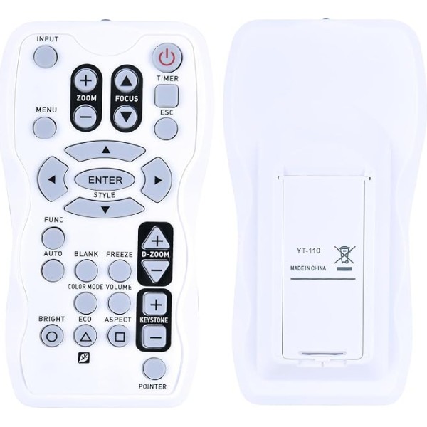 GOUYESHO YT-110 Replacement Remote Control for Casio Projector Compatible with XJ-A141, XJ-A146, XJ-A241, XJ-A246, XJ-A251, XJ-A256