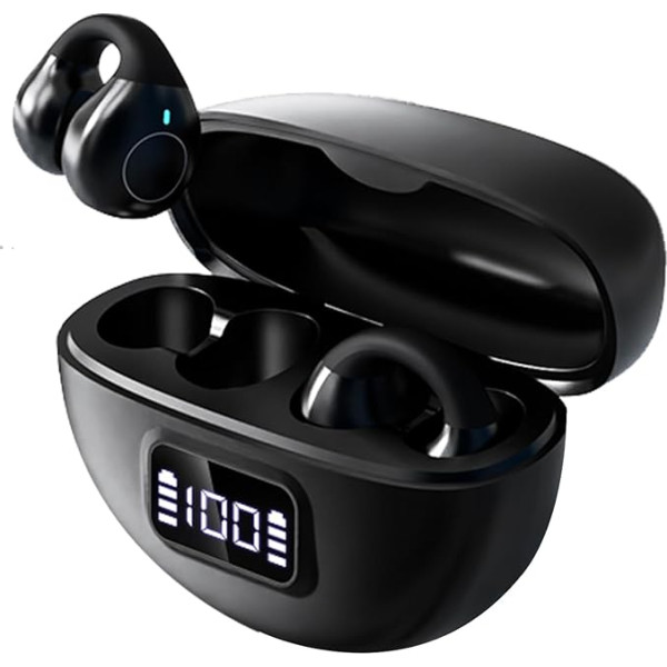 Wireless Earbuds Bluetooth 5.4 Clip On Sport Gym Workout Open Ear Cuff Bluetooth for iPhone Android Runners Hiking