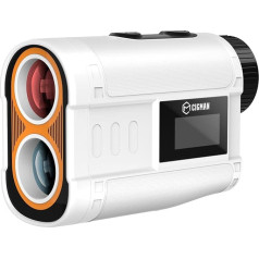 CIGMAN Laser Golf Rangefinder 1200 m with Slope, ± 0.5 m Accuracy Rangefinder with Magnetic Strip, External Colour Display, Flag Lock, ± 1 m Accuracy, 6x Magnification, Ideal Golf Accessory