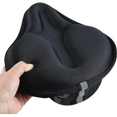 ROADNADO Wide Bike Seat Cushion Cover Soft Padded Men Women Bicycle Saddle Cover Comfortable Exercise Bike Saddle Cushion for Peloton Spin Electric City Bike