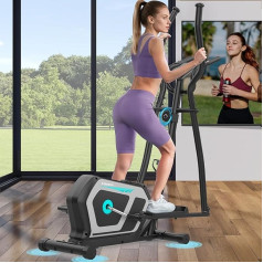 Cross Trainer for Home, 3-in-1 Cross Trainer with 16 Level Resistance, LCD Monitor, Water Bottle and Device Holder, 6 kg Flywheel, Maximum Load 287 lbs, Aerobic Elliptical Trainer