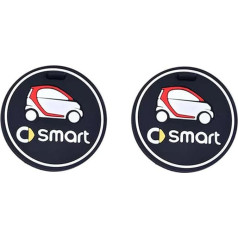 WLCYX 2 Stück Auto Getränkehalter Untersetzer für Smart Fortwo A451 2007-2014 wasserdichte Silikon Antirutsch Cup Coaster Auto Innenraum Zubehör