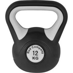 Bad Company Kettlebell as a set or individually I 2 kg - 20 kg I Plastic Kettlebell and Storage Rack I Flybell Workout - Colour Line or Black & White