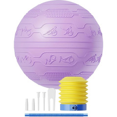 Yoga Ball, Pilates Ball, Home Training Equipment with Non-Slip Base, Anti Burst and High Fan Material, 800 g/1200 g, for Yoga, Pilates, Stretching, Rehabilitation Sessions