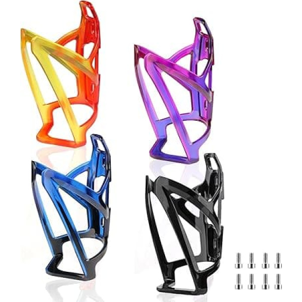 Bottle Holder Bicycle Drink Holder Set (4-Pack) Made of High-Strength Unbreakable PC Plastic Water Bottle Holder Bottle Holder with Screws and Installation Tool (4 Colours)