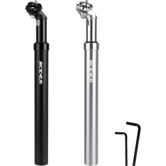 BICYCGEAR Suspension Seatpost 27.2 30.4 30.9 31.6 Bicycle Seat Posts with Suspension 40mm Travel Bicycle Seat Shock Absorber Aluminium Tube for E-Bike, MTB, BMX, Road Bike, City Bike, Replacement