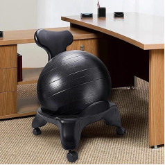 NUNETH Balance Ball Chair for the Office of Adults, Yoga Fitness Exercise Ball Chair Set with Air Pump, Comfort, Stability, Ergonomic Ball Chair with Correct Posture