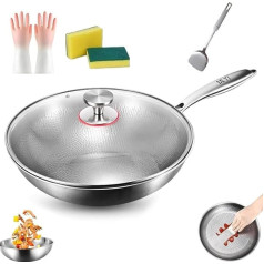 Antihaft-Bratpfanne mit Deckel, multifunktionales Kochgeschirr für alle Herdarten & Backöfen, ultra-langlebige kratzfeste Oberfläche, spülmaschinenfest