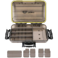RUNCL Fishing Tackle Box, Waterproof Storage, Fishing Tackle Storage Compartments, Thick Frame, Removable Dividers - Storage Box, 1 Pack w/ Waterproof Seal (Size: 10.65
