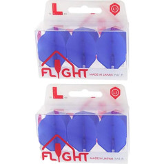 LSTYLE L1 EZ Standard Shape Dart Flights - Pack of 2 - Integrated Champange Ring - Blue