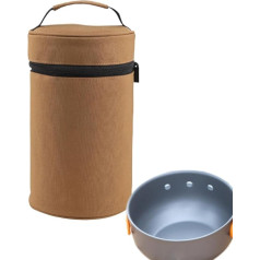 Campinggeschirr-Tragetasche, Camping-Geschirr-Organizer, Campinggeschirr-Tasche, faltbarer Camping-Schüssel-Organizer – Rucksack-Griff, Anti-Kollisionsplatte mit Essstäbchen-Aufbewahrung