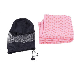 185 cm x 63 cm Nicht -Slip -Yogamatten -Handtuch, Schweißabsorption, Mikrofasermaterial, weich und hautfreundlich, mit starker Wasserabsorption, tragbarer Speicherung enthalten, (Pink)