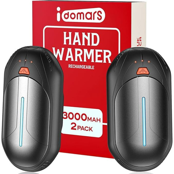 Hand Warmers Electric Pocket Warmers: USB Rechargeable Set of 2 Reusable Electric Hand Warmer with 3 Adjustable Heating Modes 20 Hours Outdoor Camping Battery Heating Gifts