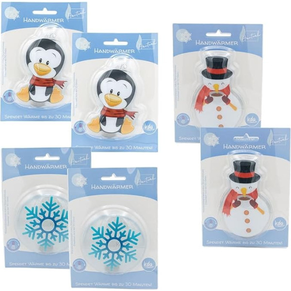 kda Hand Warmer Set Winter XL - Set of 6 Pocket Warmers - Ideal for Christmas or as an Avendt Calendar Filling
